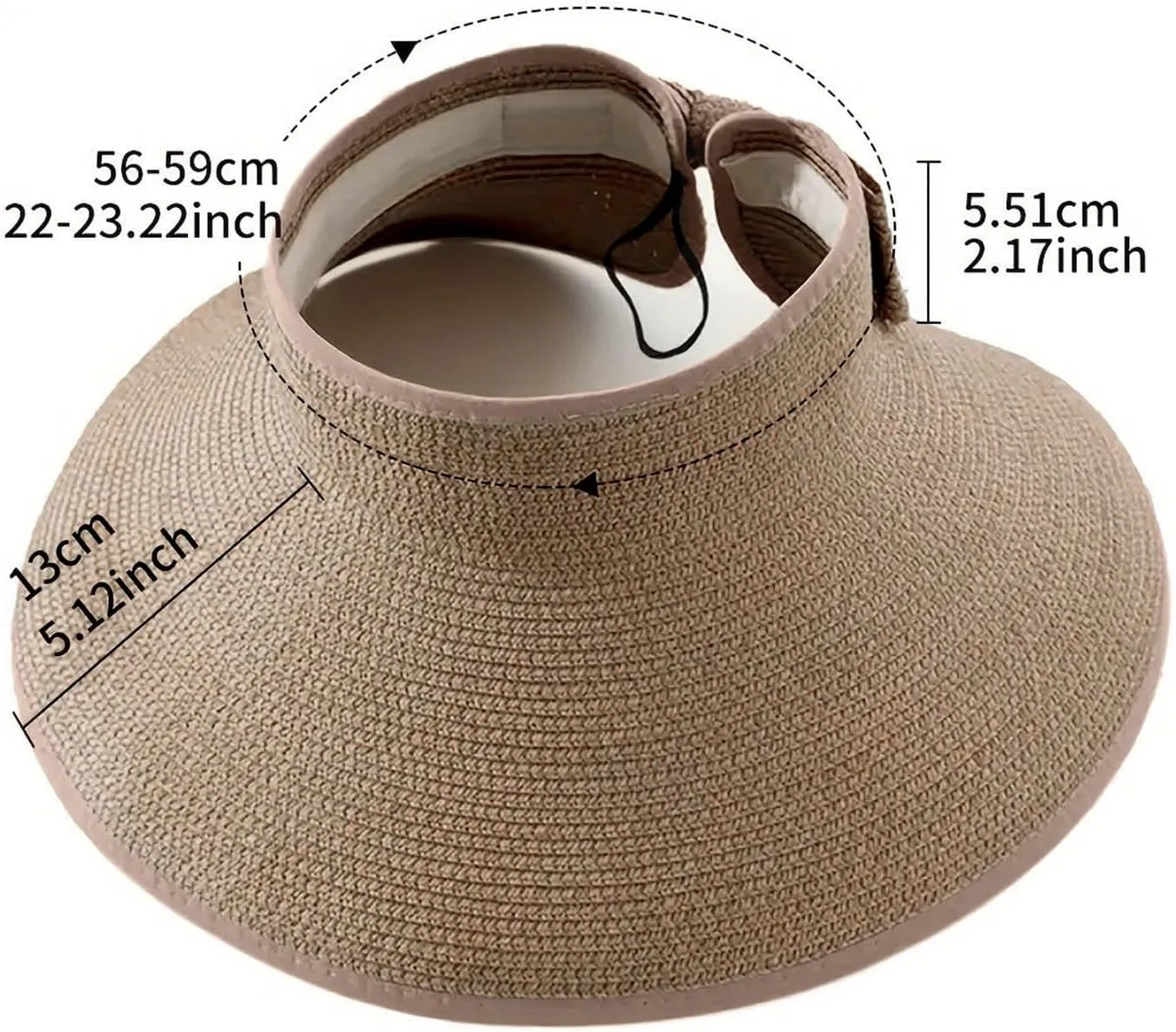 Packable Sun Hats for Women Travel Wide Brim Straw Hats Foldable Visors Summer Caps Beach Accessories Sun Protection