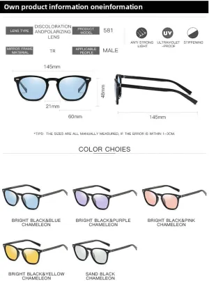 Photochromic Polarized Sunglasses for Men and Women – UV400 Protection, Night Driving Glasses