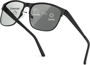 Polarized Photochromic Sunglasses for Men Women Anti Glare Driving Sun Glasses IF3722