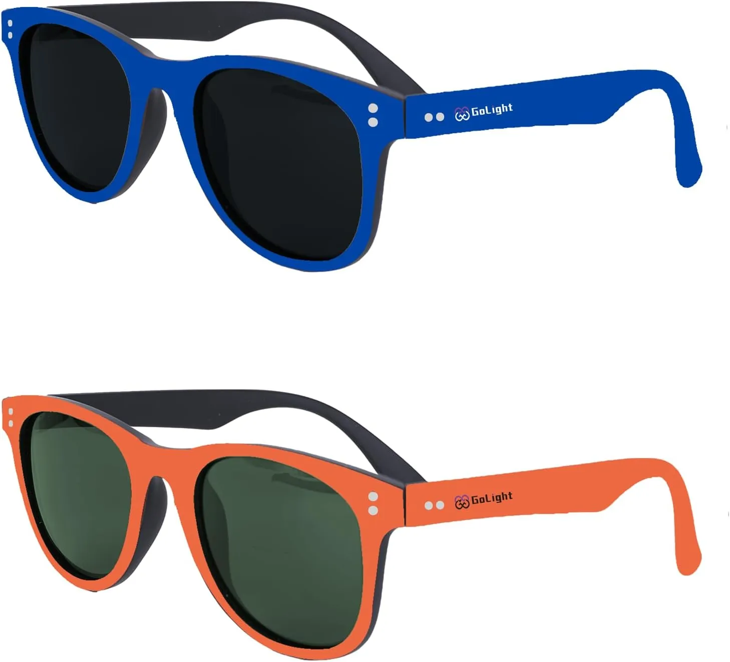 Polarized Sunglasses for Men and Women, Sun Glasses with UV Protection for Driving Running Fishing Golf Blue/Orange