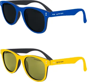 Polarized Sunglasses for Men and Women, Sun Glasses with UV Protection for Driving Running Fishing Golf Blue/Yellow