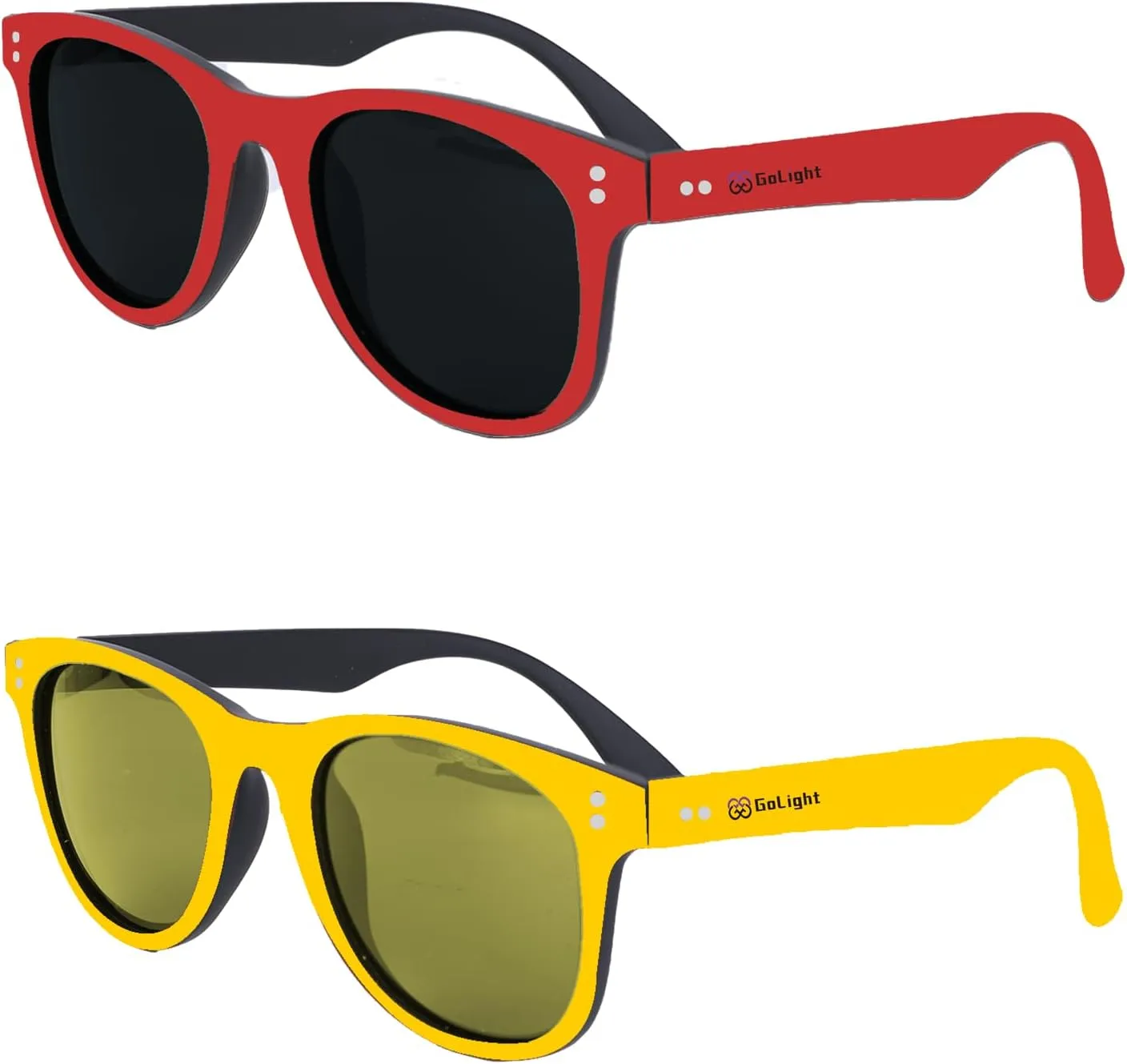 Polarized Sunglasses for Men and Women, Sun Glasses with UV Protection for Driving Running Fishing Golf Red/Yellow