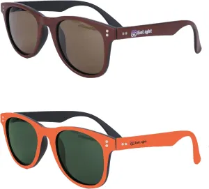 Polarized Sunglasses for Men and Women, Sun Glasses with UV Protection for Driving Running Fishing Golf Wood/Orange