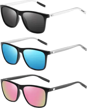 Polarized Sunglasses for Men and Womens UV400 Protection Sports Driving Fishing Glasses 3pack