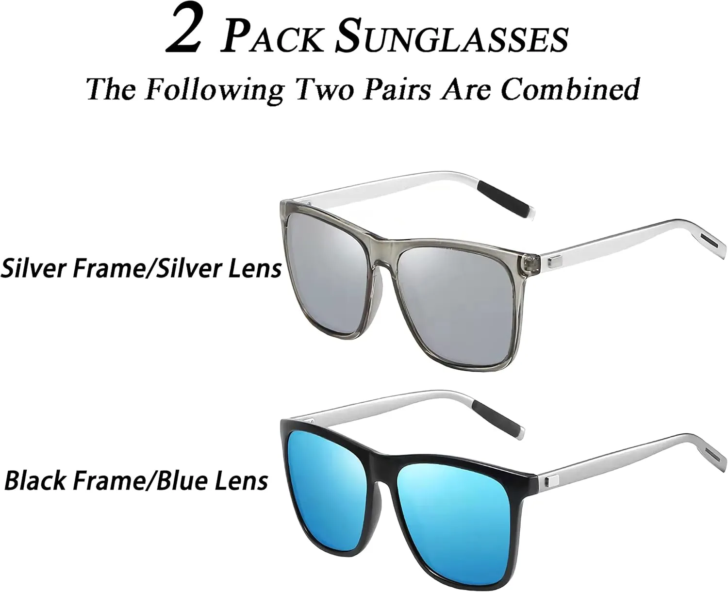 Polarized Sunglasses for Men and Womens UV400 Protection Sports Driving Fishing Glasses 3pack