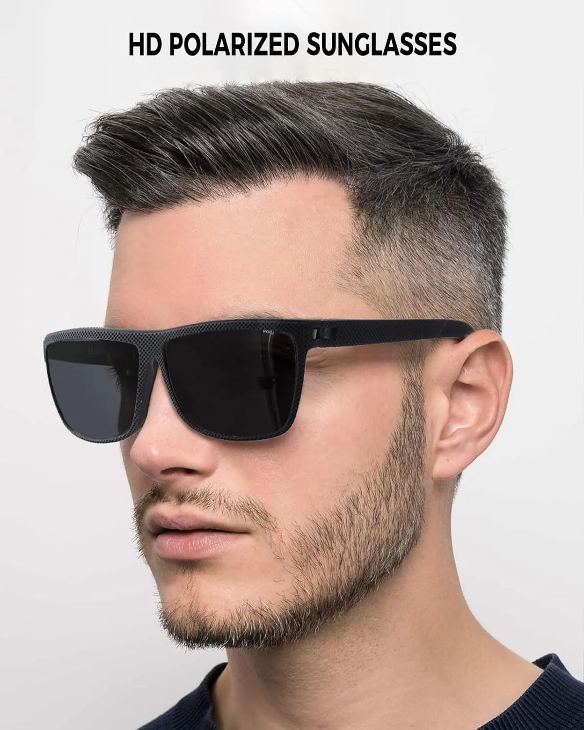 Polarized Sunglasses for Men Lightweight Frame Square Sun Glasses UV400 Protection