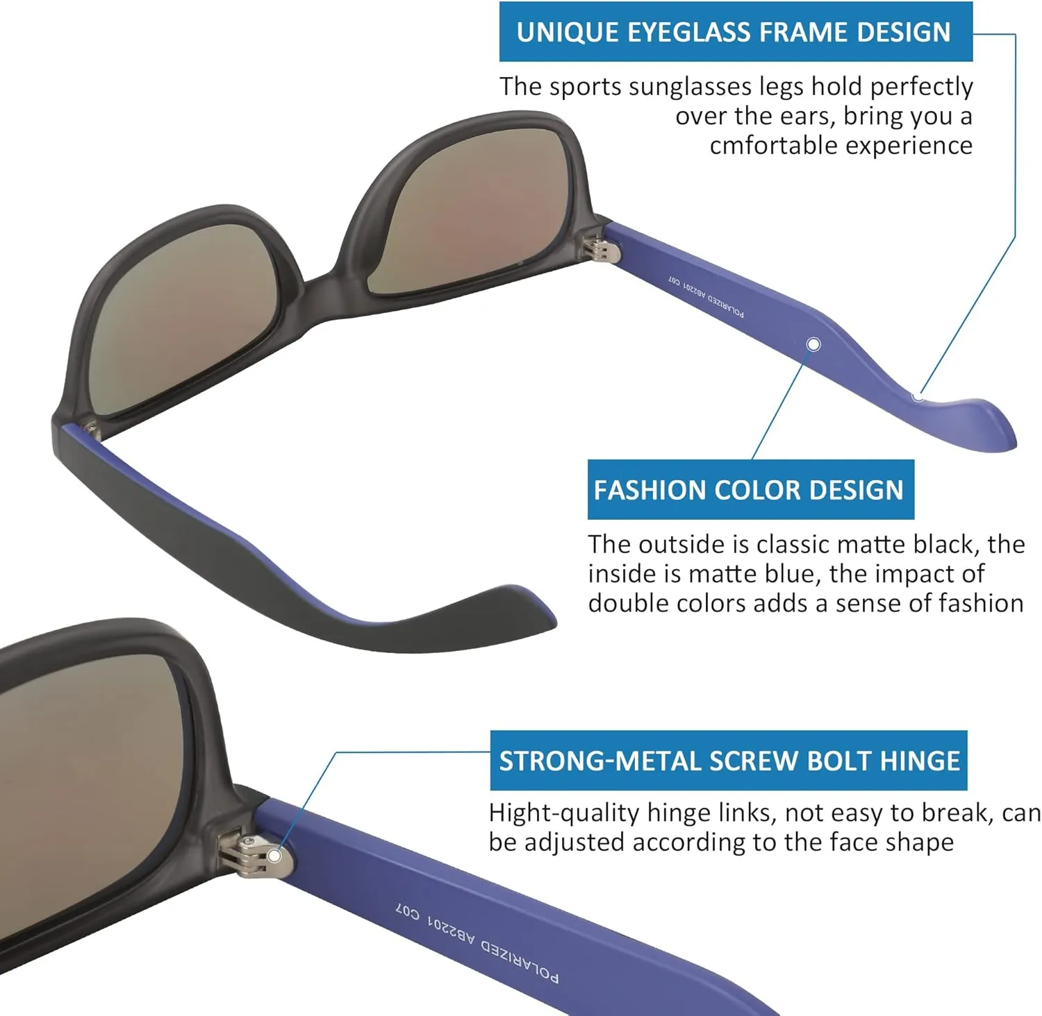 Polarized Sunglasses for Men Women Round Retro Classic Fashion Eyewear UV400 Sun Glasses for Sports 3 Packs