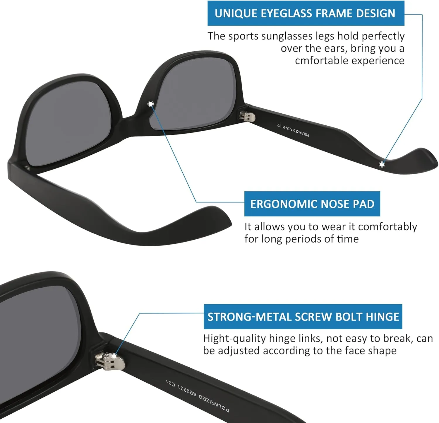 Polarized Sunglasses for Men Women Round Retro Classic Fashion Eyewear UV400 Sun Glasses for Sports 3 Packs