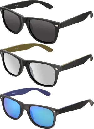 Polarized Sunglasses for Men Women Round Retro Classic Fashion Eyewear UV400 Sun Glasses for Sports 3 Packs