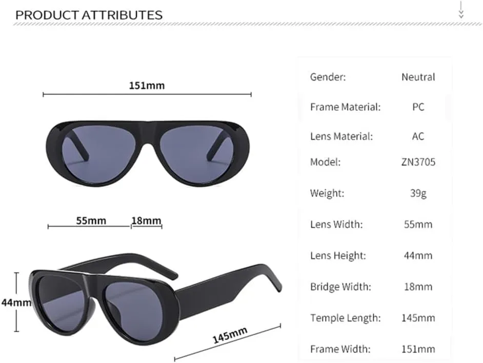 Retro Irregular Big Frame Women Sunglasses Tea Color Square Frame Shades UV400 Cool Men One Piece Sun Glasses