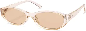 Retro Oval Sunglasses for Women Chic Cat Eye 90s Sunnies Lightweight Trendy Narrow Square Sun glasses AP3727
