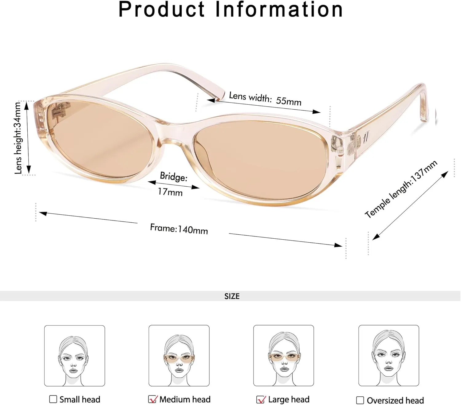 Retro Oval Sunglasses for Women Chic Cat Eye 90s Sunnies Lightweight Trendy Narrow Square Sun glasses AP3727