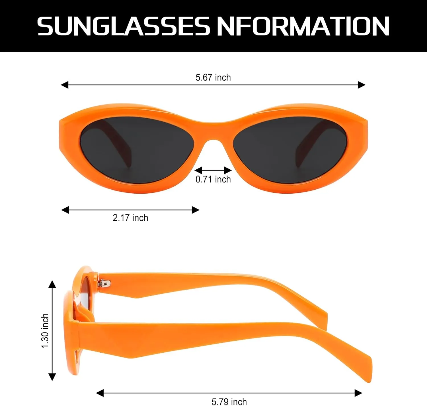 Retro Oval Sunglasses for Women Men Vintage Cute Cat Eye Skinny Wrap Around Sun Glasses Trendy Shads