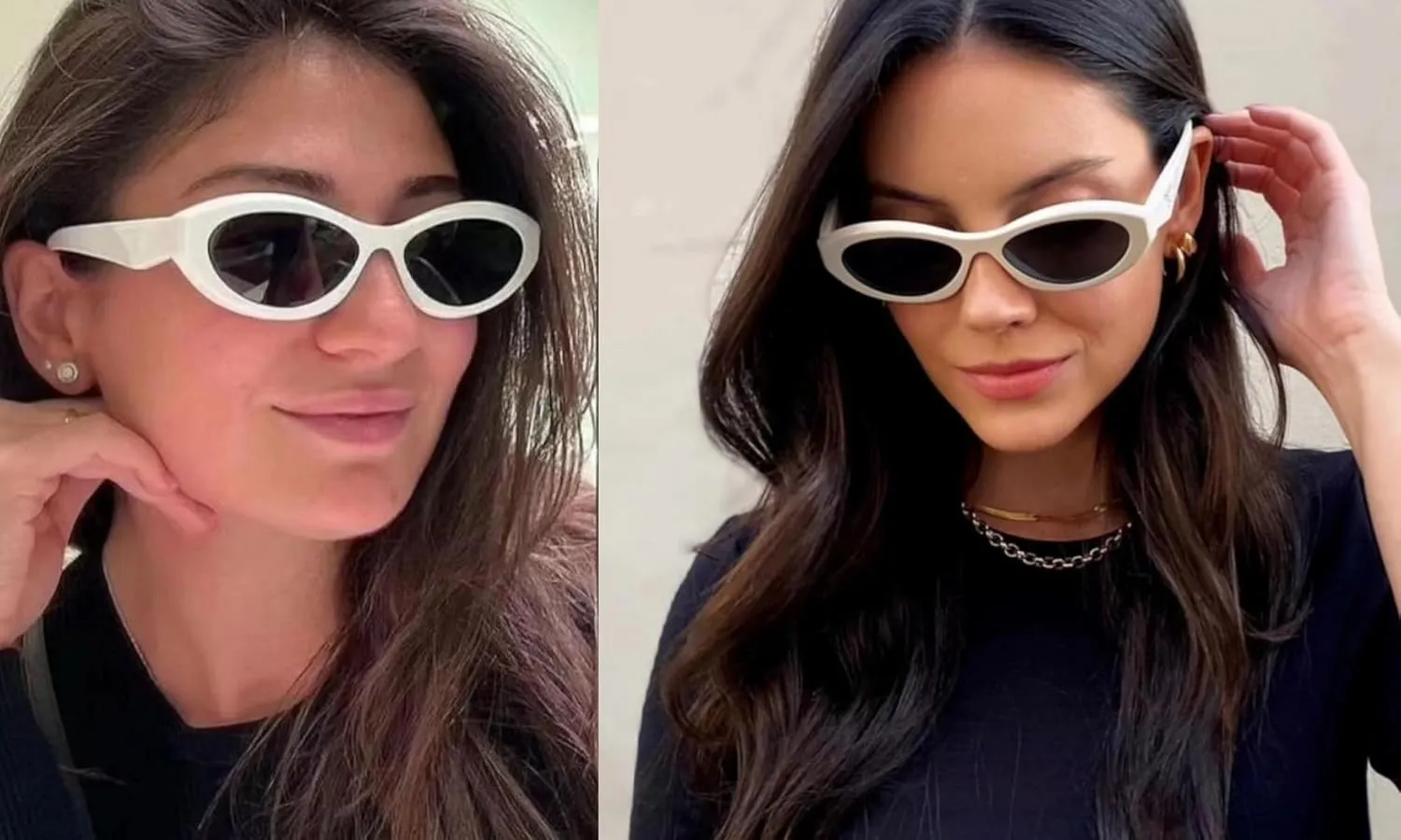 Retro Oval Sunglasses for Women Men Vintage Cute Cat Eye Skinny Wrap Around Sun Glasses Trendy Shads