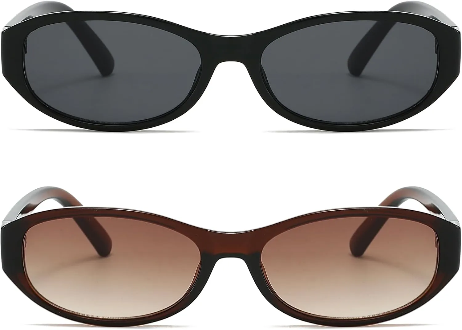Retro Oval Sunglasses for Women Trendy Cute Womens Small Oval Sunglasses 90s Narrow Cat Eye Shades