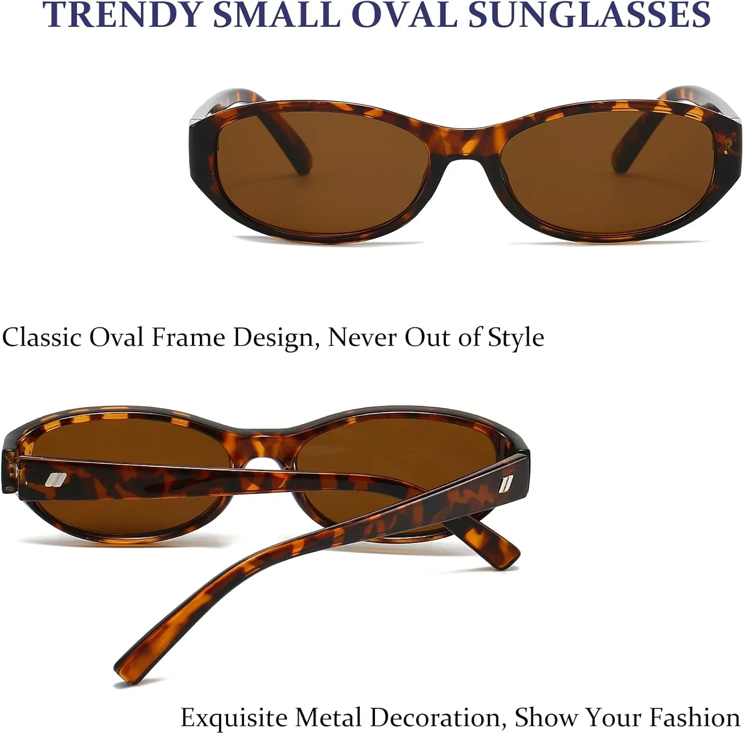 Retro Oval Sunglasses for Women Trendy Cute Womens Small Oval Sunglasses 90s Narrow Cat Eye Shades