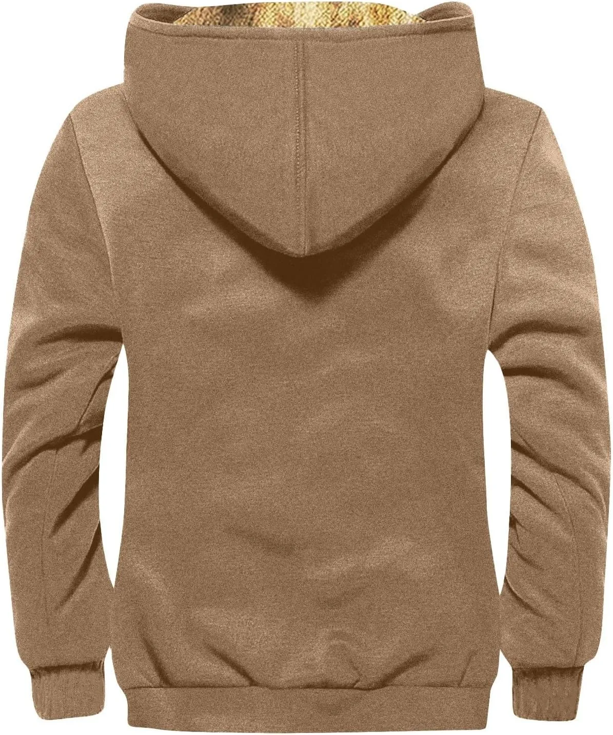 RTRDE Mens Casual Hooded Jacket Heavyweight Full Zip Hoodie Jacket Sherpa Lined Warm Winter Work Coats Jacket, M-7XL