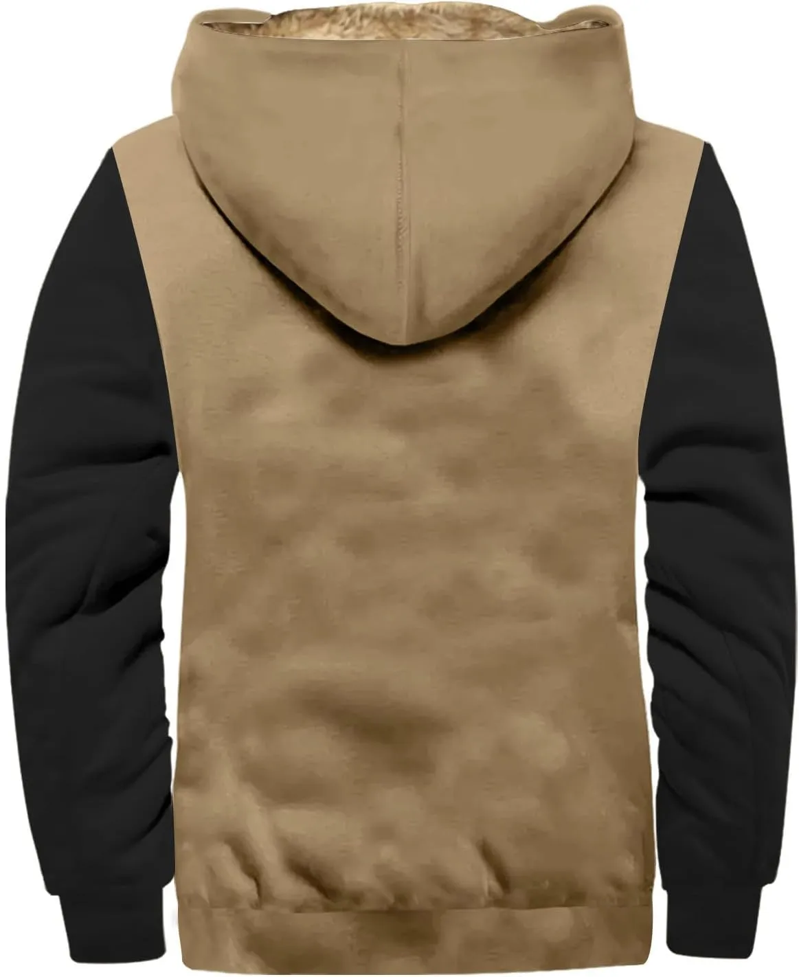 RTRDE Mens Hooded Jacket Outdoor Sherpa Fleece Lined Jackets Warm Winter Zip Up Sweatshirts Hoodie Coats Jacket, M-7XL