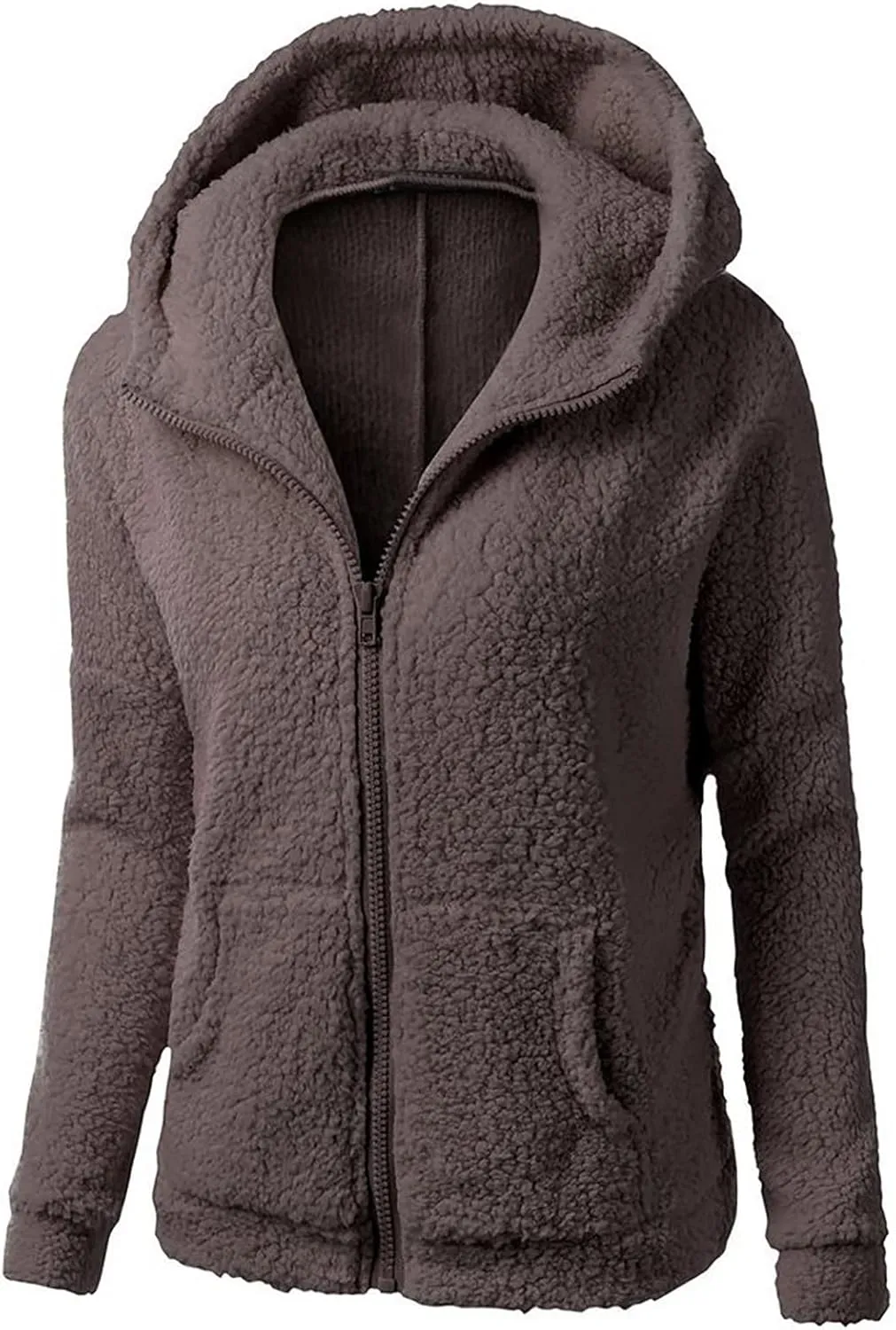 Sherpa Jackets For Women Winter Coats Faux Fur Lined Hooides Oversized Fluffy Fuzzy Fleece Jacket Casual Warm Outerwear