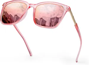 SIPHEW Oversized Square Sunglasses for Women|Lightweight Fashion Sunglasses 100% UV400 Protection|Trendy Mirrored Shade