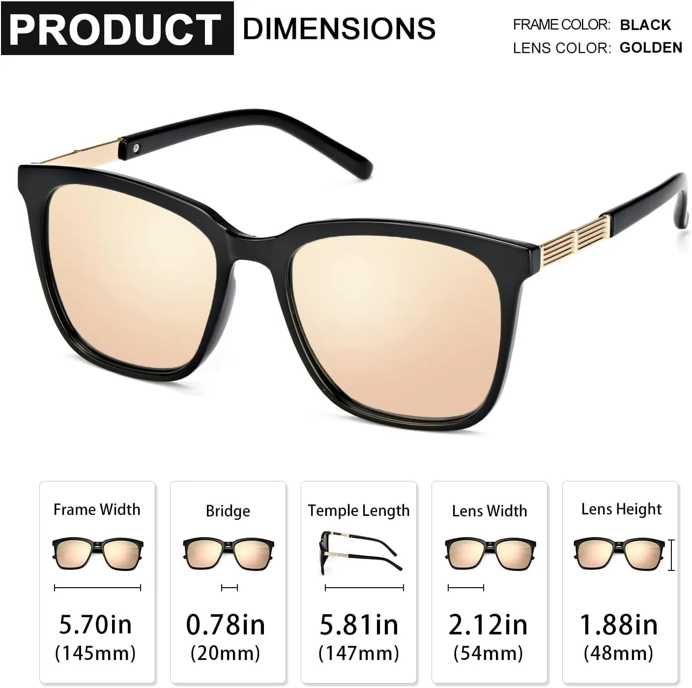 SIPHEW Oversized Square Sunglasses for Women|Lightweight Fashion Sunglasses 100% UV400 Protection|Trendy Mirrored Shade