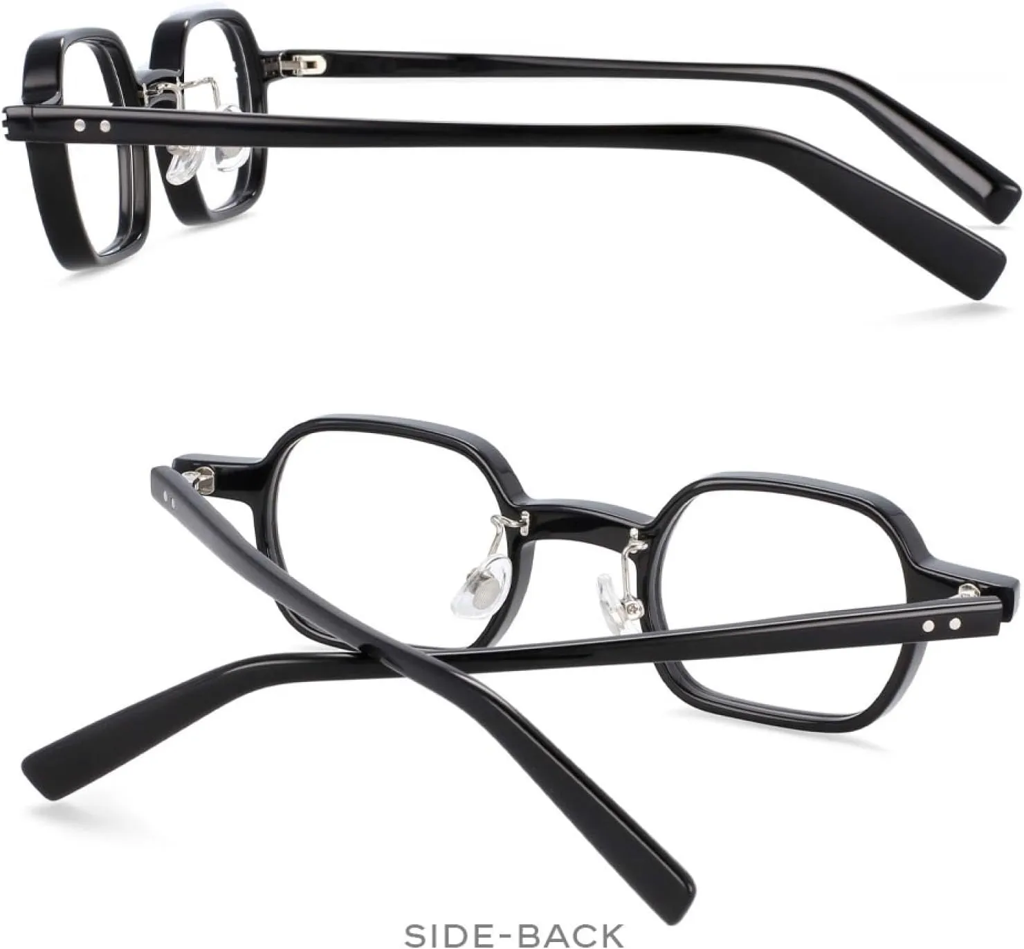 Small Frame Acetate Glasses Men Women Punk Fashion