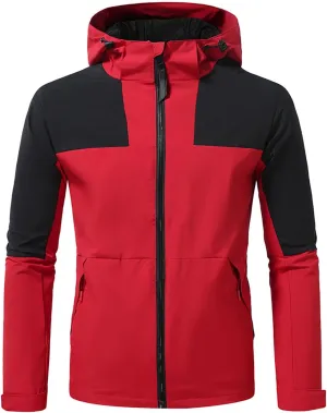 Spring Fall Rain Jacket Men Outdoor Sports Climbing Camping Hiking Fishing Zipper Hooded Raincoats Windbreaker Jacket