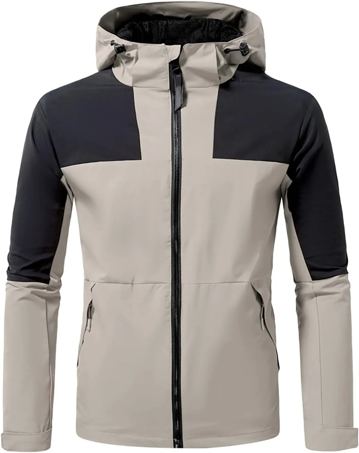 Spring Fall Rain Jacket Men Outdoor Sports Climbing Camping Hiking Fishing Zipper Hooded Raincoats Windbreaker Jacket