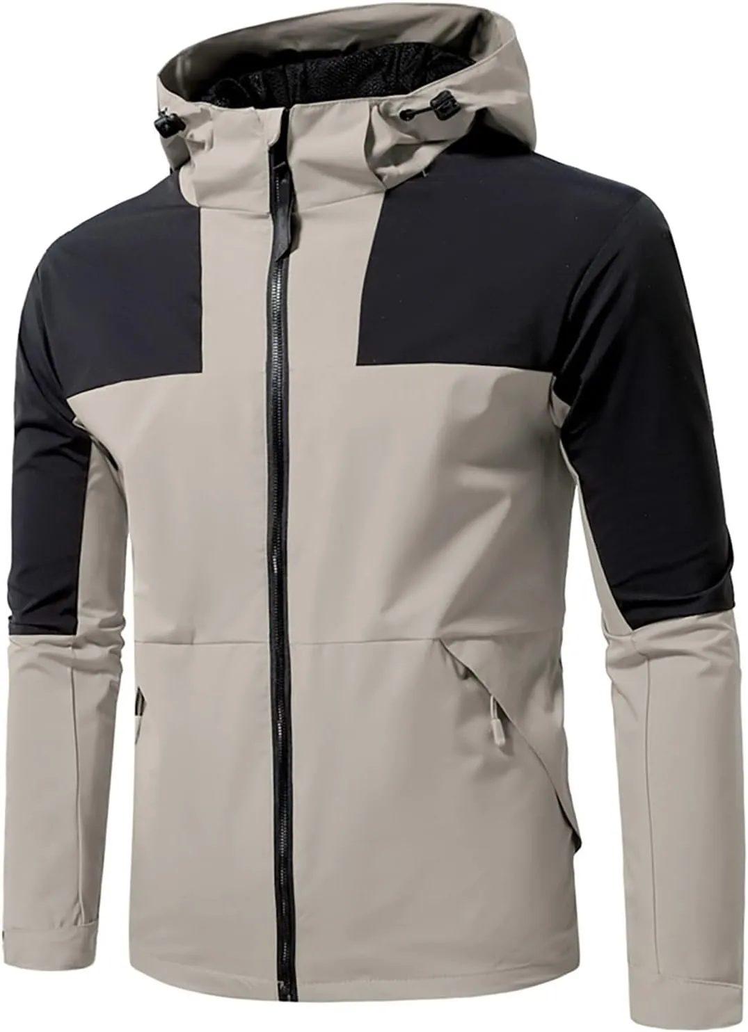 Spring Fall Rain Jacket Men Outdoor Sports Climbing Camping Hiking Fishing Zipper Hooded Raincoats Windbreaker Jacket