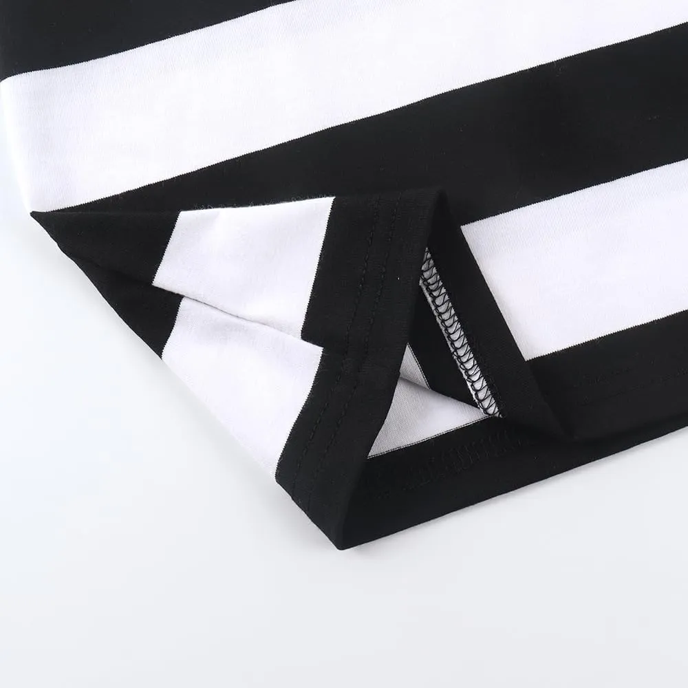 Spring&Gege Men's Short Sleeve Striped Cotton Crew Neck T-Shirts