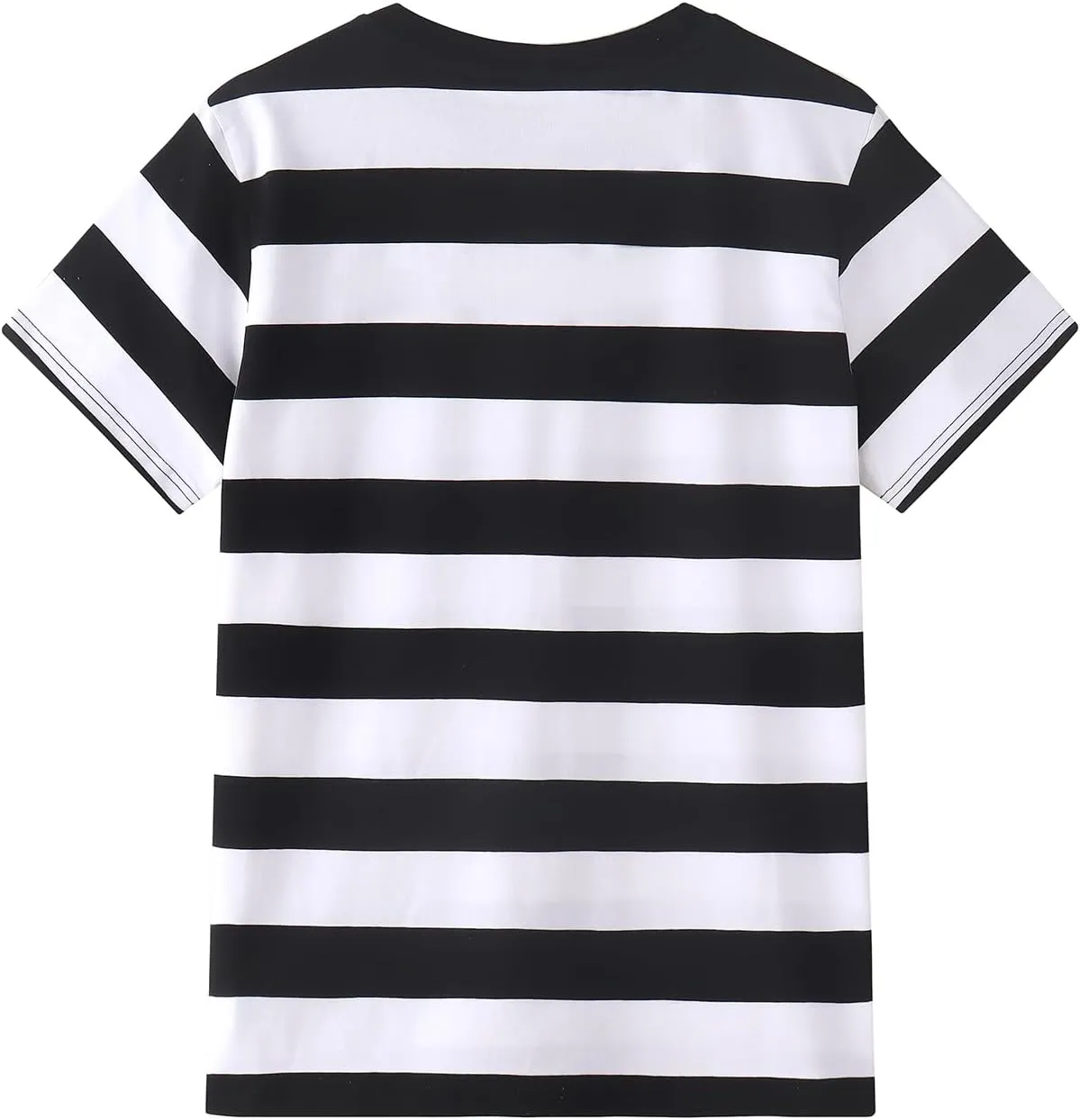 Spring&Gege Men's Short Sleeve Striped Cotton Crew Neck T-Shirts