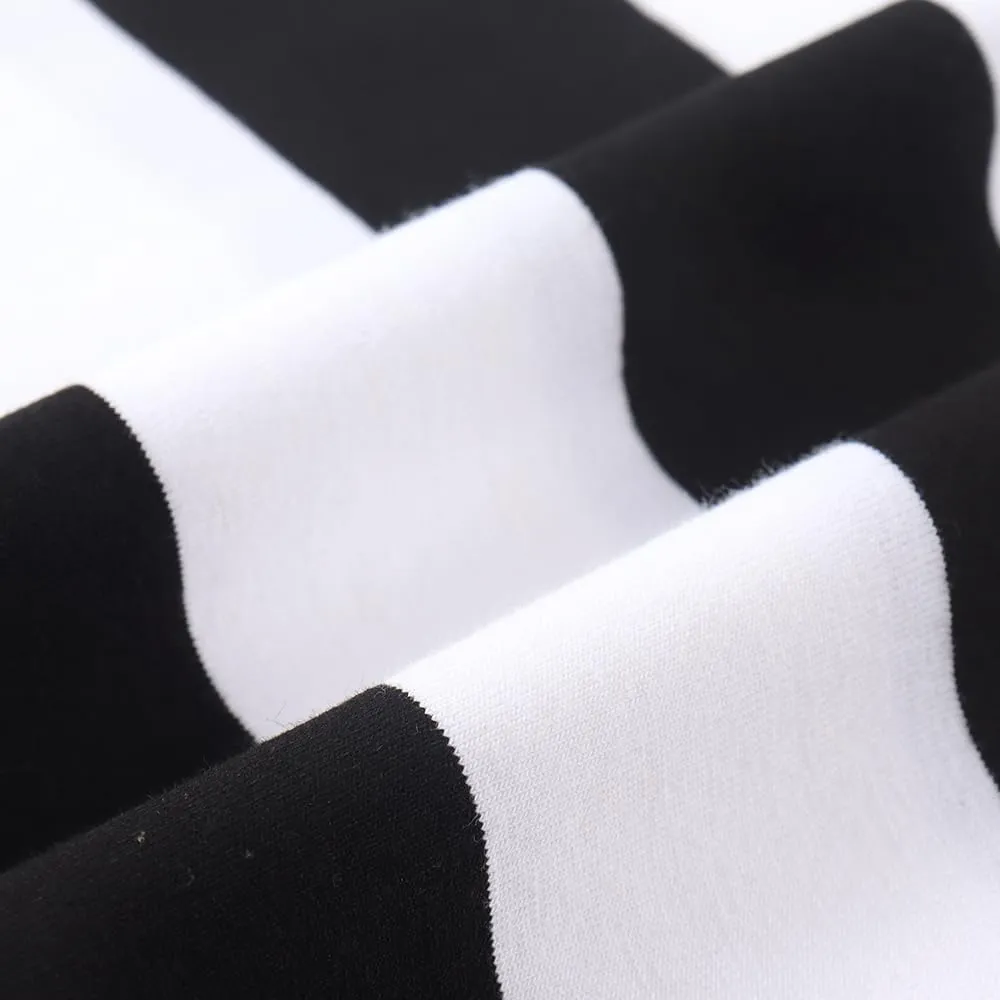 Spring&Gege Men's Short Sleeve Striped Cotton Crew Neck T-Shirts