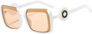 Square Cat Eye Diamond Luxury Sunglasses Men Women Fashion Shades UV400 Vintage Glasses