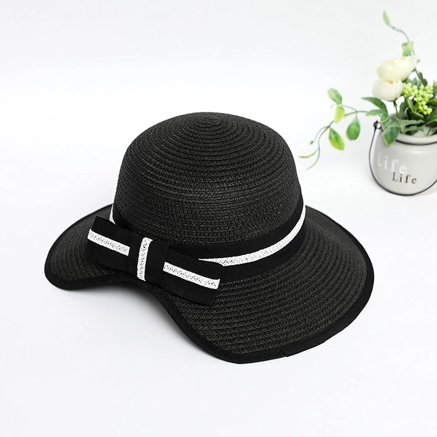 Straw Sunshade Sunscreen Hat Women's Brims Wide Sun Hat Beach Outdoor Summer Baseball Caps Trendy Hats Women