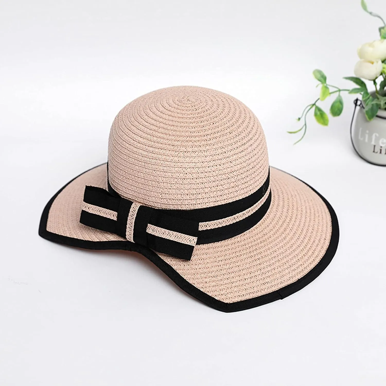 Straw Sunshade Sunscreen Hat Women's Brims Wide Sun Hat Beach Outdoor Summer Baseball Caps Trendy Hats Women