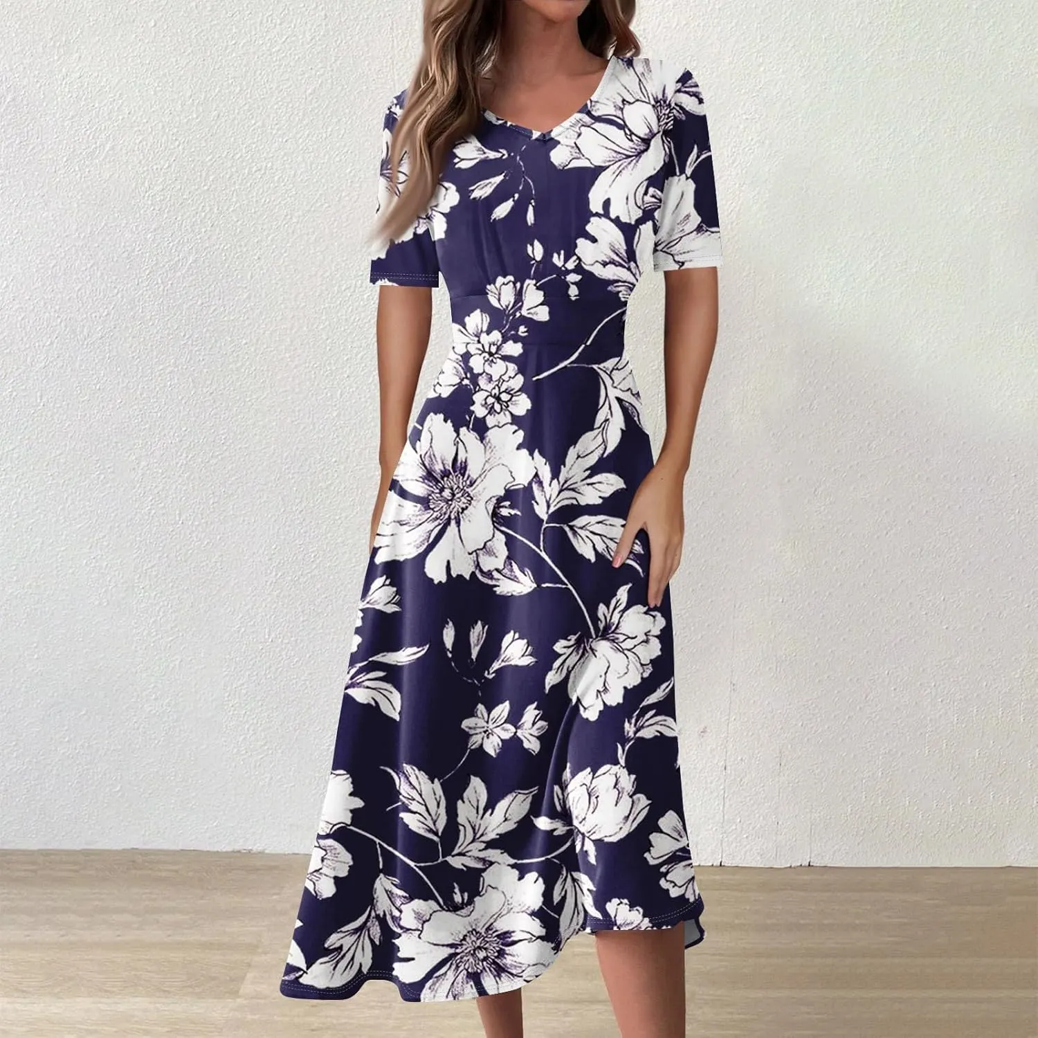 Summer Dresses for Women 2025 Spring Summer Maxi Dresses for Women Casual Short Sleeve Flowy