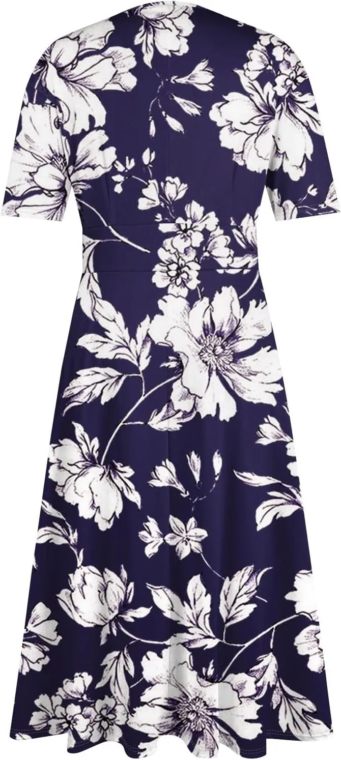 Summer Dresses for Women 2025 Spring Summer Maxi Dresses for Women Casual Short Sleeve Flowy