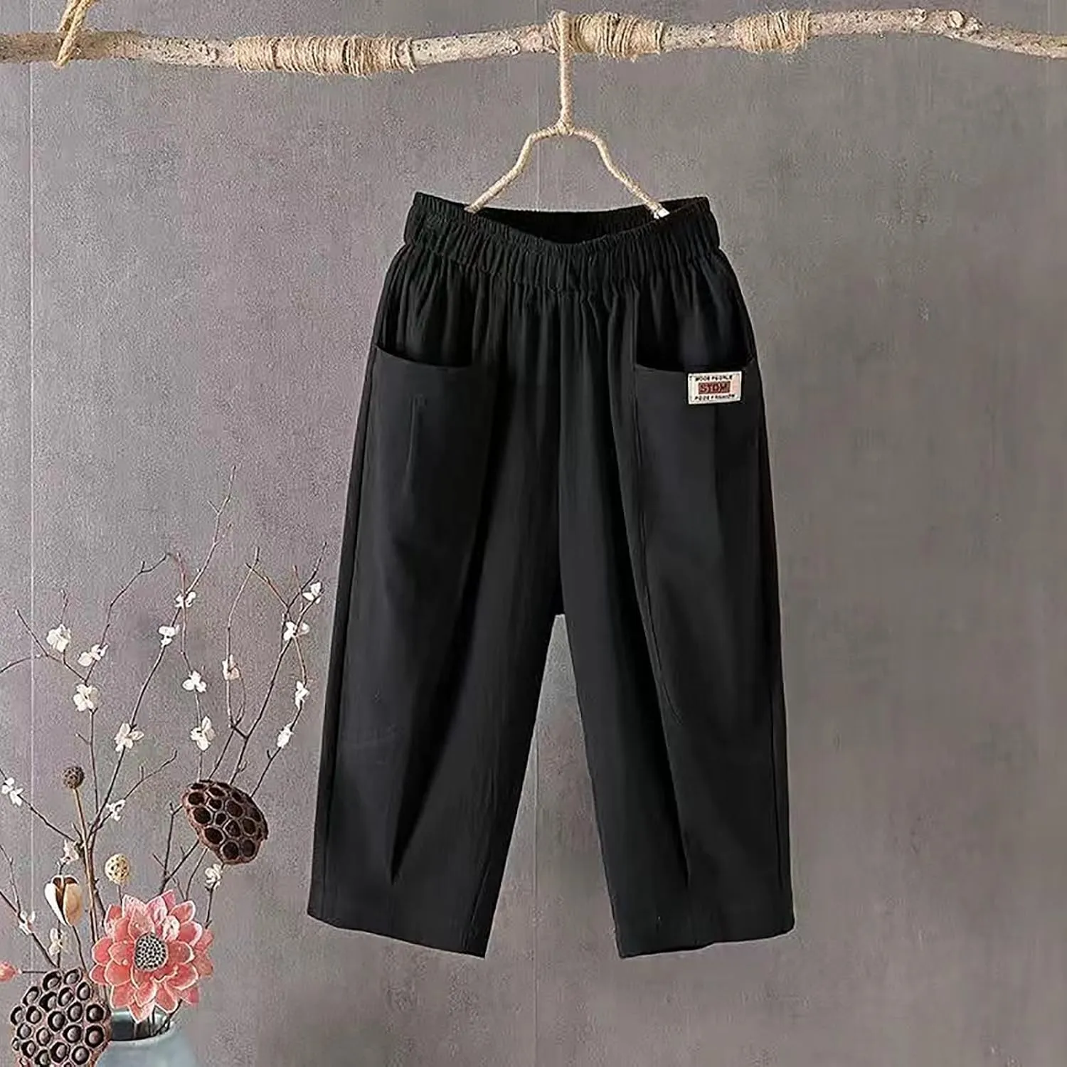 Summer Shorts for Women 2024 Knee Length High Waisted Wide Leg Bermuda Shorts Pockets Plus Size Business Dressy Casual Shorts