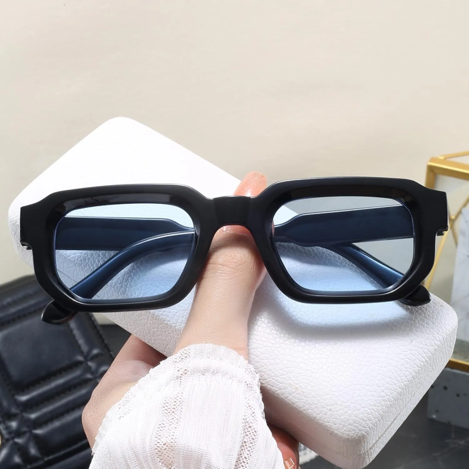 Sunglasses for Men Women Uv400 Vintage Punk Fashion