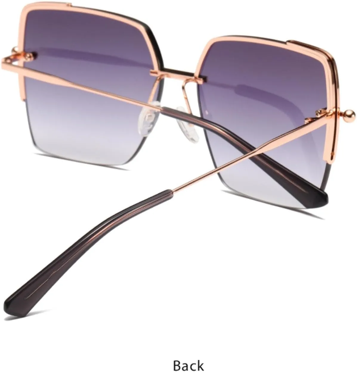 Sunglasses for Women Men Uv400 Nylon Oversize Metal Frame Beach Bike Travel Shade