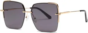 Sunglasses for Women Men Uv400 Nylon Oversize Metal Frame Beach Bike Travel Shade