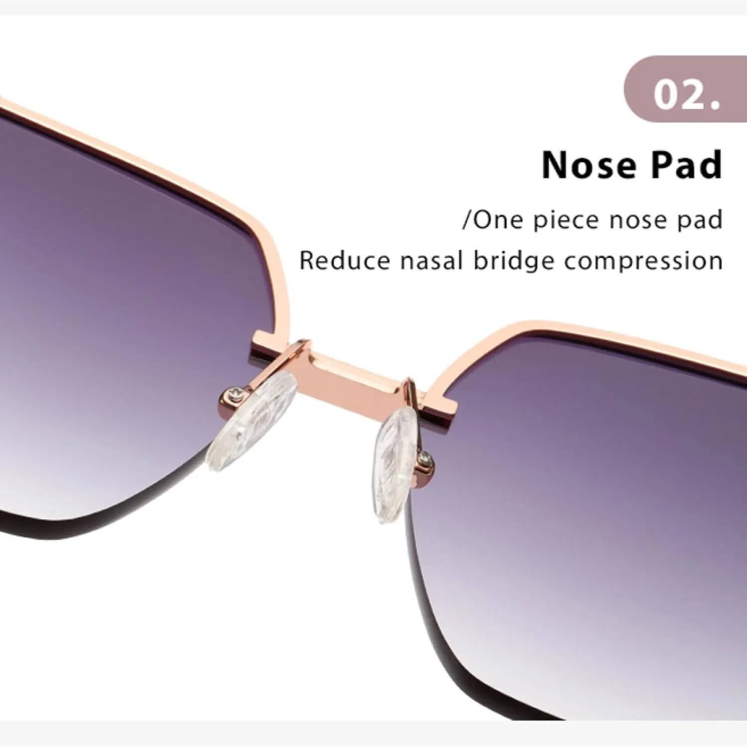 Sunglasses for Women Men Uv400 Nylon Oversize Metal Frame Beach Bike Travel Shade