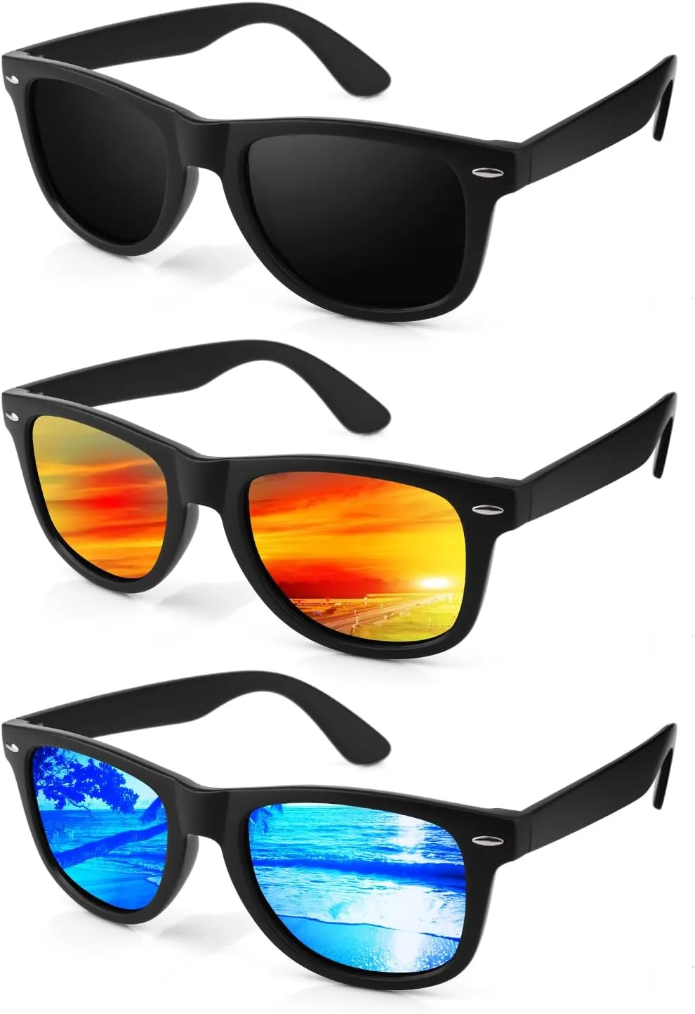 Sunglasses Men Polarized Sunglasses for Men and Women, Retro Sun Glasses Driving Fishing UV Protection