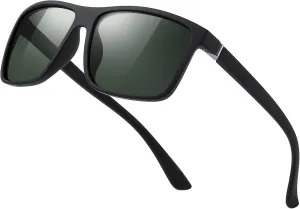 Sunglasses Men Polarized Sunglasses for Mens and Womens,Black Retro Sun Glasses Driving Fishing UV Protection