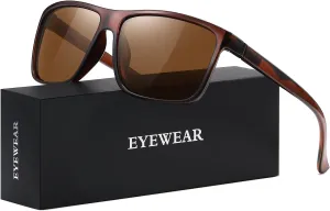 Sunglasses Men Polarized Sunglasses for Mens and Womens,Black Retro Sun Glasses Driving Fishing UV Protection