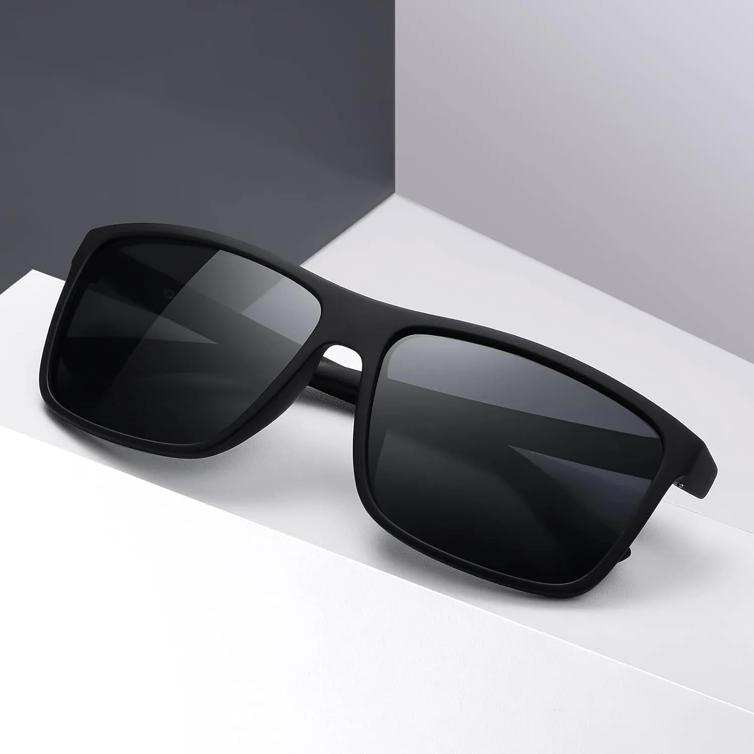 Sunglasses Men Polarized Sunglasses for Mens and Womens,Black Retro Sun Glasses Driving Fishing UV Protection