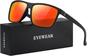 Sunglasses Men Polarized Sunglasses for Mens and Womens,Black Retro Sun Glasses Driving Fishing UV Protection