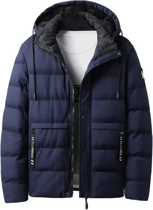 The Day on Clearance Deals Navy Blue Suit Jacket Men Canvas Jacket 8XL Business Outfit Men Canvas Utility Jacket Men Windbreaker Fleece Lined for Him Gifts Husband