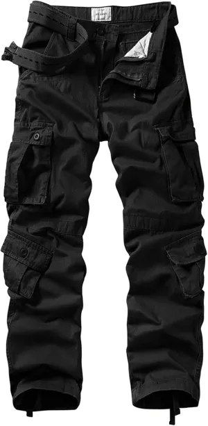 TRGPSG Cargo Pants for Men, Cotton Camo Casual Pants, Relaxed Fit Work Pants with Multi-Pocket