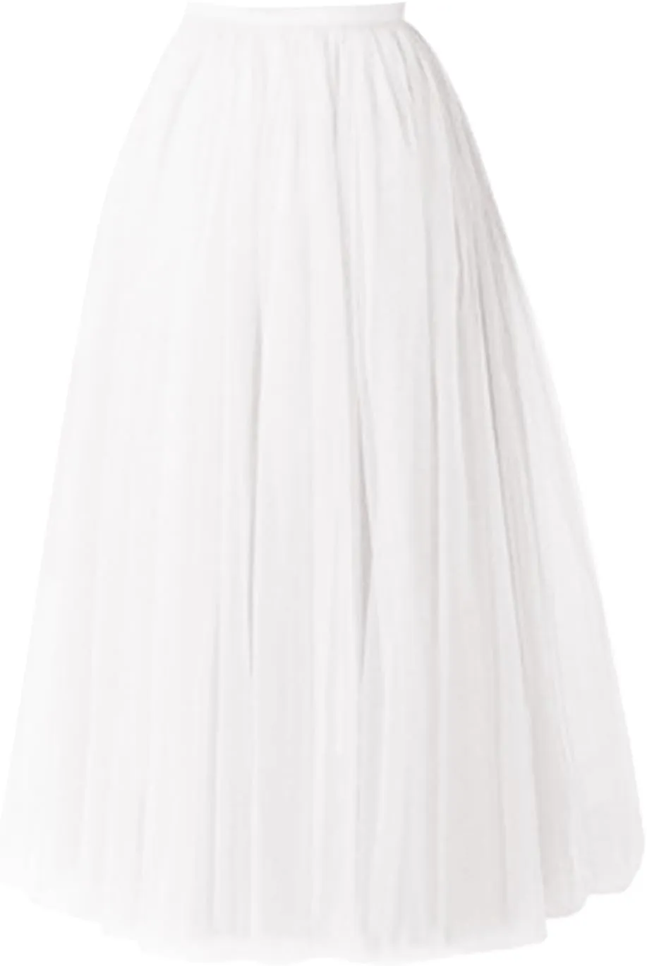 Tulle A-Line Maxi Skirts for Women Elastic Waisted Swing Tiered Mesh Pleated Long Skirt for Dancing